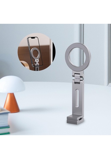 Suntek Manyetik Masaüstü Telefon Tutucu Braketi Gümüşi
