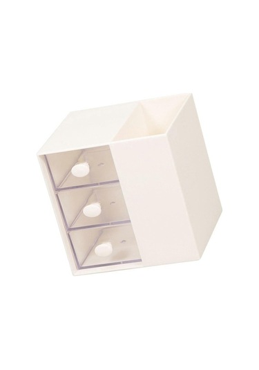 Fortunelane 3 Çekmeceli Şık Yenilikçi Çok Bölmeli Masaüstü Saklama Kutusu, Ev Okul Ofis İçin