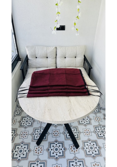 Bahçe Balkon Takımı Minder Kılıfı 1 Adet Bordo
