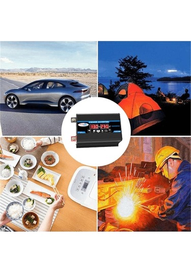 Besthome1 4000w Araç Çevirici - 2 Usb Portlu Akıllı Dijital Invertör, Led Ekranlı, 12v-220v Dönüştürücü