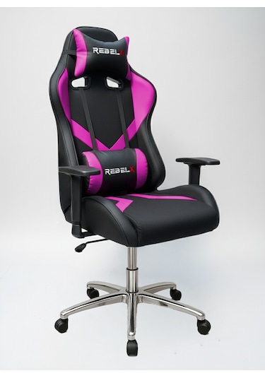 Oyuncu Koltuğu Basic Krom Ayak Pembe Renk