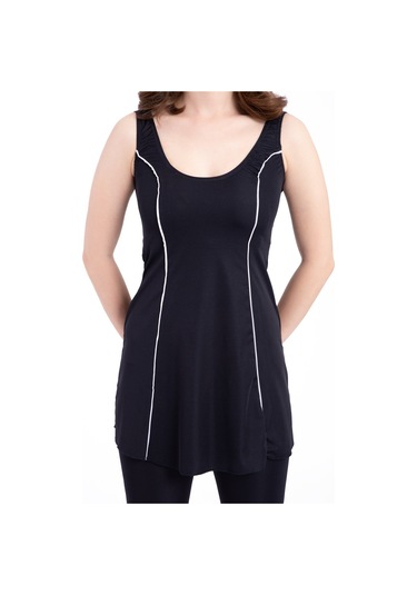 Kadın 501 Şeritli Taytlı Elbise Mayo Lacivert-lacivert 31559 - 1 Lacivert