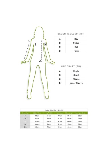 Rodos Gofre Bluz İndigo indg