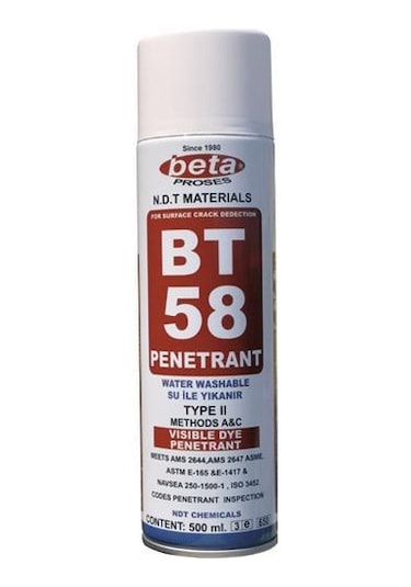 Beta Bt-58 Penetrant Sprey Kontrast Kırmızısı