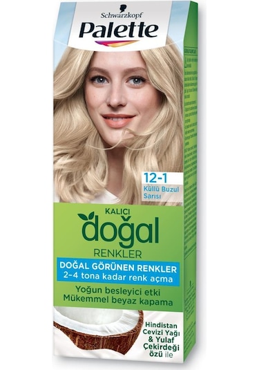 Palette Kalıcı Doğal Renkler Saç Boyası 12 - 1 Küllü Buzul Sarısı X