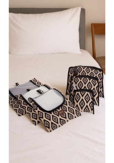 6'lı Bej Valiz Düzenleyici I Bavul Içi Organizer Set I Seyahat Hurcu Xxxxx Bej