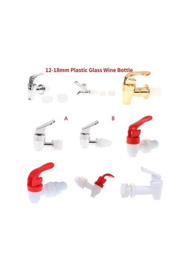Joyhub Mingjin Shop2 12mm Tarzı Mm Şarap Vanası Su Sebili Anahtarı Dokunun Cam Şarap Şişesi Plastik Musluk Kavanoz Şarap Fıçısı Su Deposu Musluk Filtre İle 1 Adet 5acds8 Beyaz