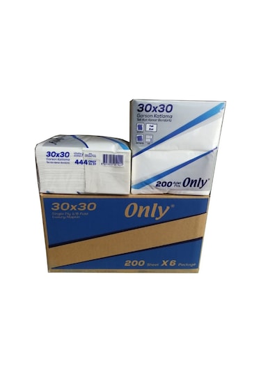 Only Garson Katlama Peçete 200'lü 6 Paket 30 x 30 CM