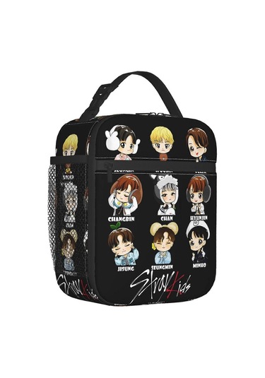 Anime Stray Kids 4 - 2 Öğle Yemeği Çantası Termal Taşınabilir Öğle Yemeği Kutusu Yalıtımlı Çanta Soğutucu Çantalar Yetişkinler İçin Ofis Piknik İş Hediyeleri 0564 Çok Renkli