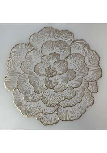 Heavenly Place Mutfak Servisü İçin Yuvarlak Servis Peçeteleri 376221539 Altın Rengi