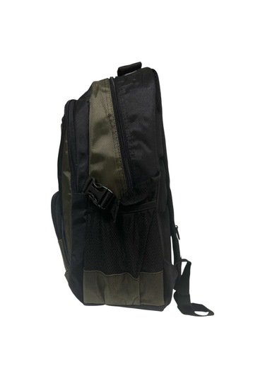 Büyük Su Geçirmeyen Kalın Kumaş Ortopedik Çok Bölmeli Okul Gezi Seyahat Kamp Sırt Çantası 32cmx47cm Haki