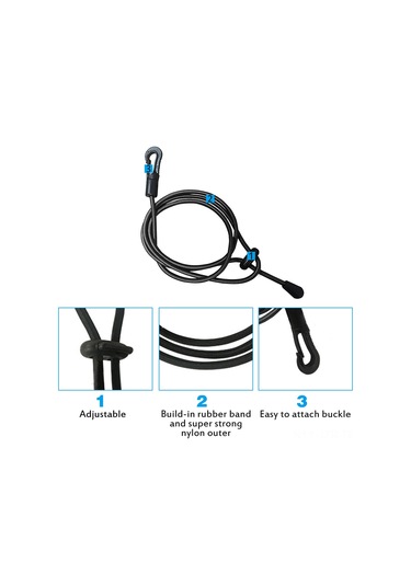 Geeroyoo Kano Ve Sörf Tahtası İçin Pratik Naylon Kürek Bağı - 110 Cm Uzunluk, 2 Adet