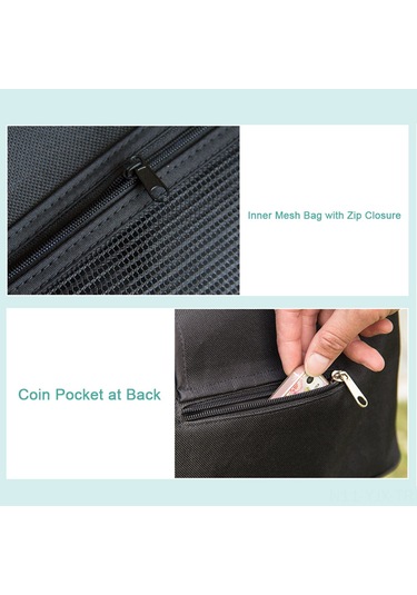 Geekyou Siyah Bebek Arabası Çantası - Su Geçirmez, Hafif, Geniş Kapasiteli Organizer - Arabalar Ve Manzaralar İçin Uygun Aksesuar Siyah