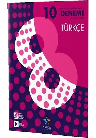 8.Sınıf LGS Türkçe 10'lu Deneme- 5 Yıldız Yayınları
