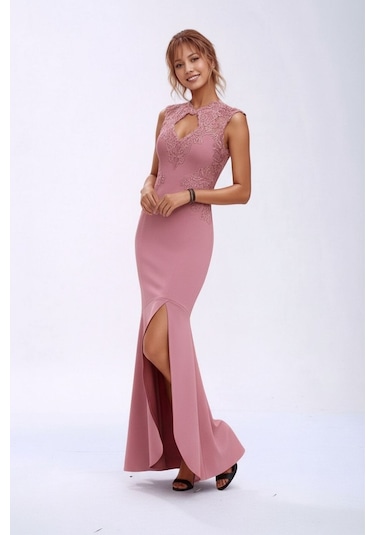 Mamayaga Kadın Pencere Güpürlü Yaka Asimetrik Etek Balık Model Ay Kol Şık Abiye Curve Büyük Beden Gece Elbise Pembe Mamayaga Kadın Pencere Güpürlü Yaka Asimetrik Etek Balık Model Ay Kol Şık Abiye Curve Büyük Beden Gece Elbise Pembe