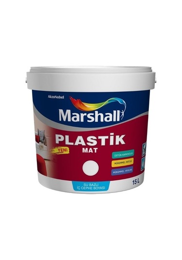 Marshall Plastik Mat Beyaz İç Cephe Boyası 15 Lt