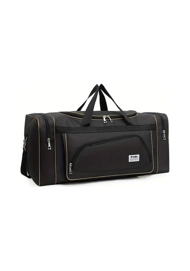 Sandwich Cordial Büyük Kapasiteli Siyah Valiz - Uzun Kısa Tırmanma Ve Ev Eşyası Çekme Çantası Siyah Siyah