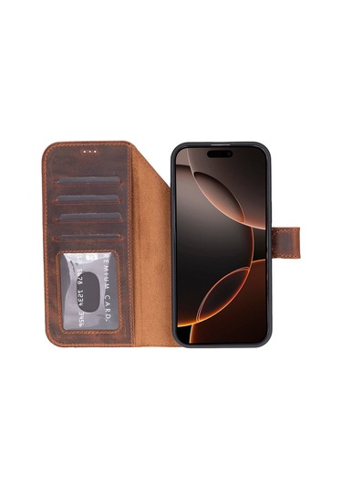 İphone 17 Pro Max Çıkarılabilir Deri Kılıf