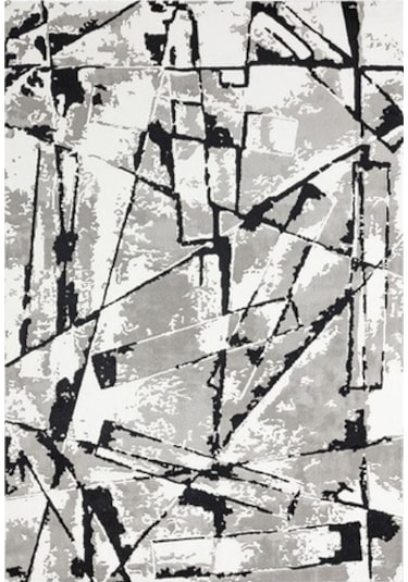 Gri Kaymaz Tabanlı Halı Yolluk Makinede Yıkanabilir Gri - Beyaz