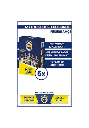 Eco Bundle - Fenerbahçe - Pulse Futbolcu Kartları 2025/26 - 5 Paket