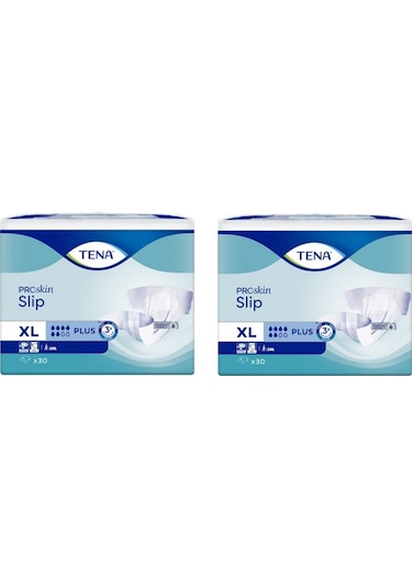 Tena Proskin Slip Plus 6 Damla Belbantlı Hasta Bezi Extra Büyük Boy XL 2 x 30'Lu 60 Adet