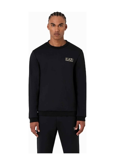 Ea7 Bisiklet Yaka Erkek Sweat Siyah
