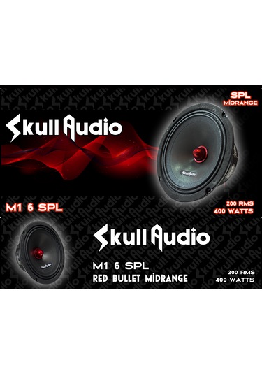 Skull Audio M1-5spl 16cm Red Bullet Midrange 200rms 400watt 2 Adet