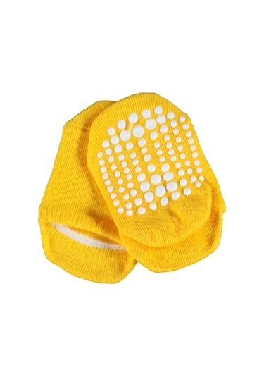 Biorganic Bibaby Organik Çorap Soket Kaymaz Taban Points Sarı-10360 Sarı