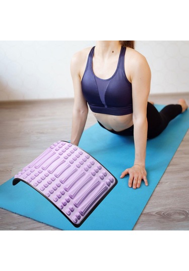 Homyl Sırt Gerdirici Ayarlanabilir Masaj Aleti Kas Eğitimi Yoga Mor