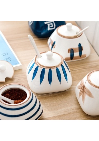 Westworld I Şık Kavanozlu Cam Kavanoz Şekerlik Mutfak Depolama Setleri