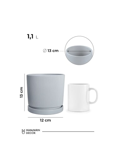 Mandarin Decor Çiçek Saksısı Seramik, Dekoratif Çiçek Saksısı 332404519