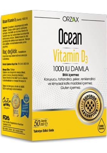 Ocean Vitamin D3 1000 IU Damla  50 ML