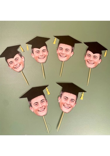 Mezüniyet Süsü Cupcake Kürdan 10 Adet 0