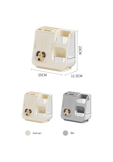 Spring Mutfak Tezgahıkaşık Sofra Drenaj Köpek Rafı Gri