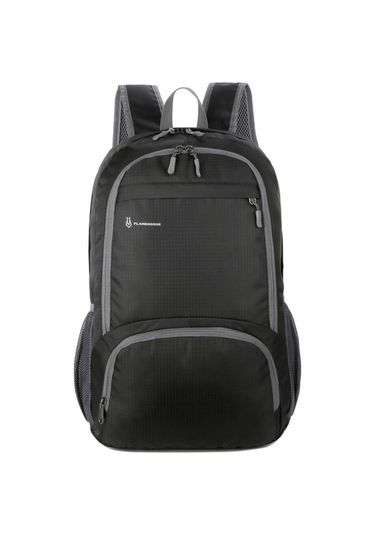 Willowhaven Hafif Su Geçirmez Katlanabilir Sırt Çantası - Kamp Seyahat İçin Siyah Siyah