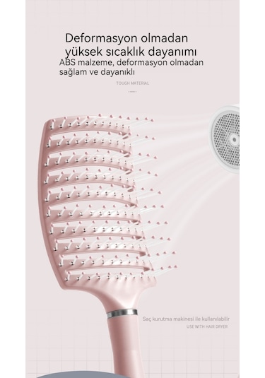 Macaron Büyük Tarak Kafa Deri Masaj Tarağı-yeşil