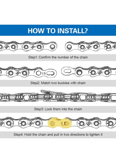 Folinda Toopre 6-7-8 Vites Bisiklet Zinciri, Tam Elektroplated Pas Koruma, Dağ Yolu Bisikleti İçin Altın Rengi Çok Renkli