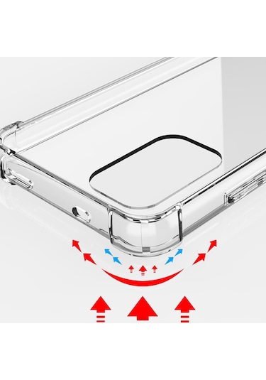 Redmi Note 10s Kılıf Tchs Nitro Anti Shock Silikon - Renksiz Renksiz