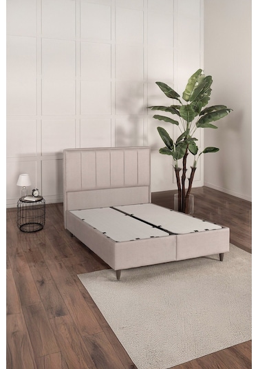 Premium Gold Therapy Bej Üçlü Set Baza Başlık Yatak 150 x 200