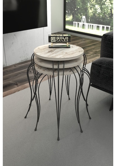 Zigon Sehpa C Lüx Gümüş Efes