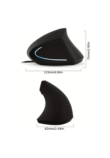 Besthome1 Siyah Ergonomik Tasarım Kablolu Sessiz Tık Sesi Ofis Ve Ev İçin Siyah Mouse Besthome1