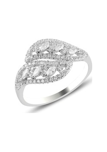 Gümüş Rodyumlu Pırlanta Modeli Beyaz Altın Görünümlü Kolye Küpe (535069120)