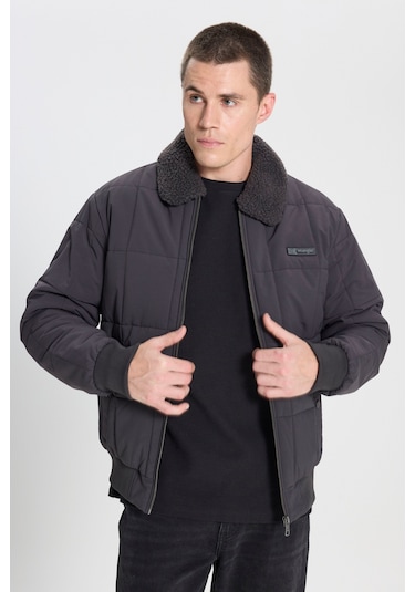 Regular Fit Normal Kesim Antrasit Bomber Ceket W232228003 Antrasit