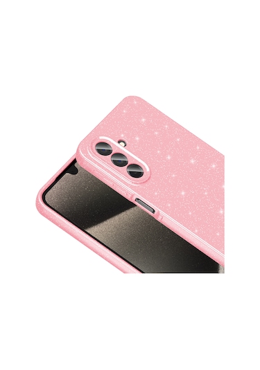 Mobilefix Galaxy Uyumlu A26 Kılıf Kamera Korumalı Simli Lüks Koton Kapak - Açık Pembe AÇIK PEMBE