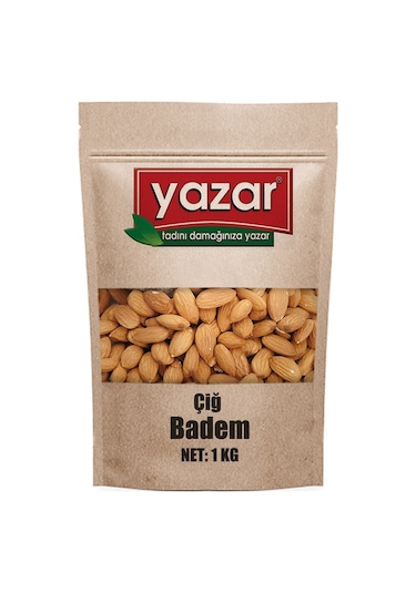 Yazar Kuruyemiş Çiğ Badem İçi 1 KG