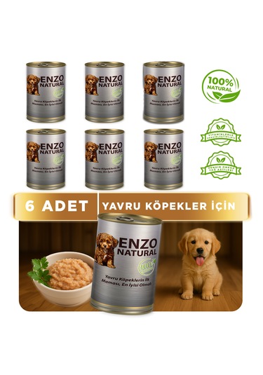 Enzo Natural Dana Etli Yavru Köpek Maması 6 x 410 G