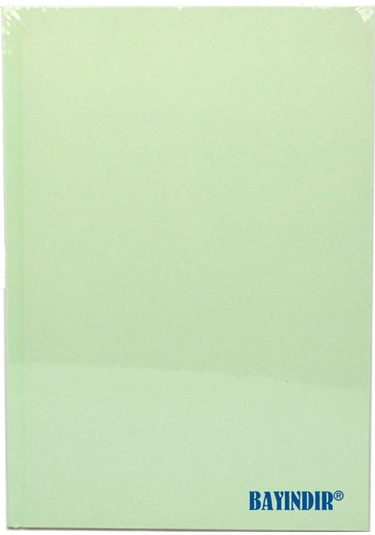 Bayındır Çizgili 96 Yaprak Pastel Sert Kapak Defter 17 x 24 CM Yeşil