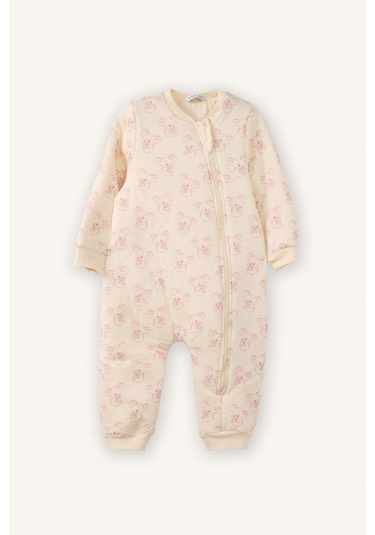 Defacto Kız Bebek Desenli Tulum G7774a526sper153 Ekru-er153