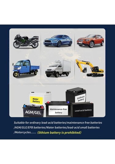 Pazly 180w Akıllı Lcd Ekranlı Şarj Cihazı - 12v/24v Kurşun Asit Aküleri İçin