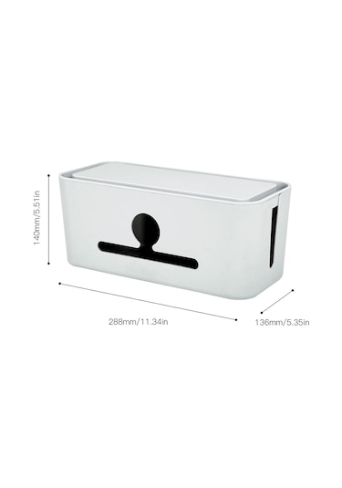 Tenfowee Ev Ve Ofis İçin Şık Şarj Kablosu Saklama Kutusu - Telefon Standı Ve Kabloları Düzenleyici Beyaz